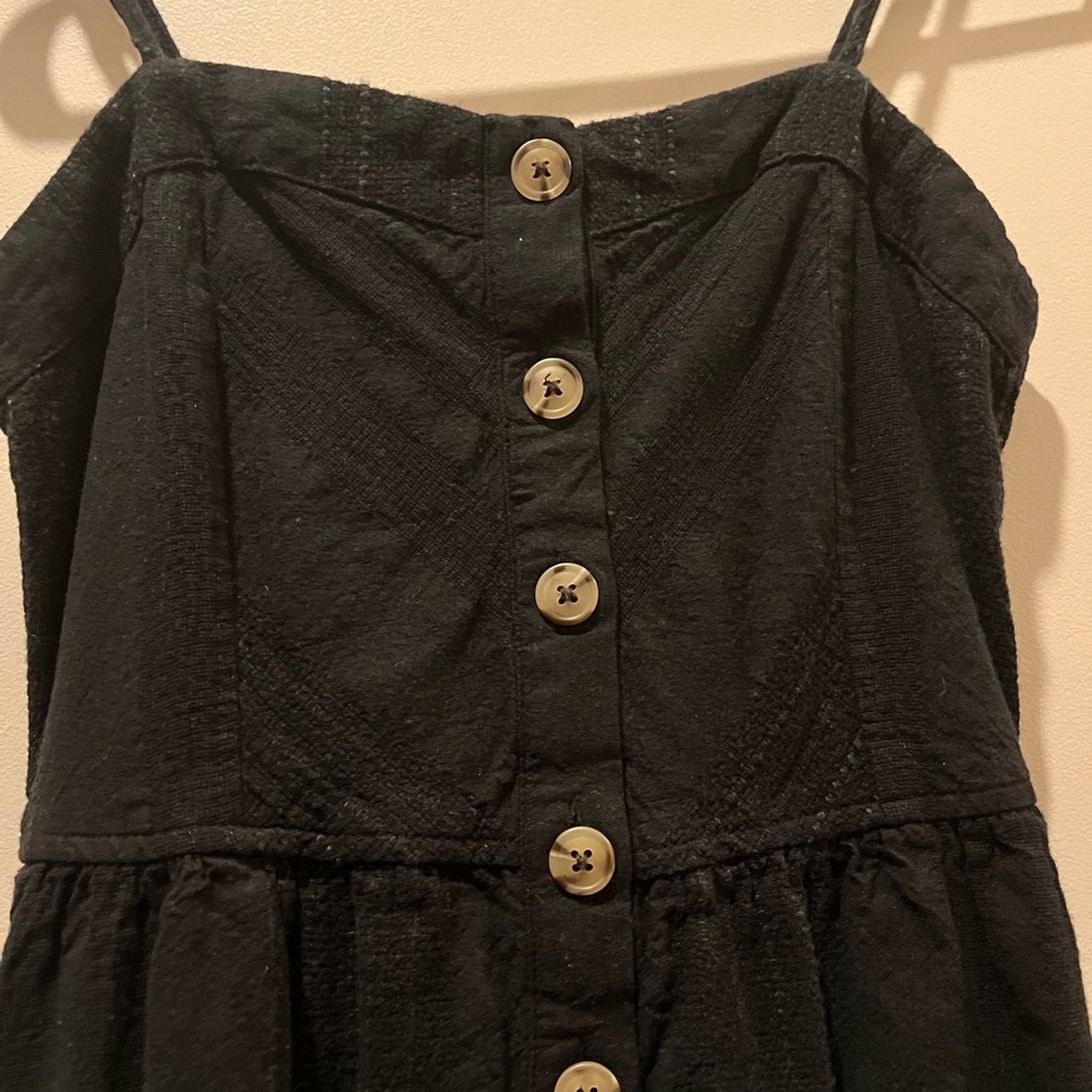 Black, midi summer dress.